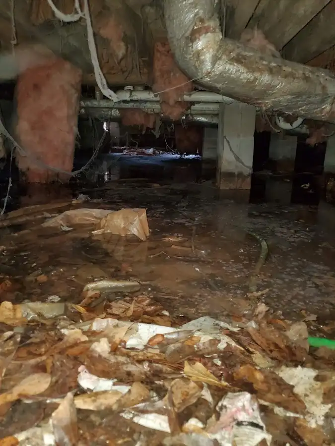 Crawl space flood assessment for Commercial Water Damage Restoration in Sterling